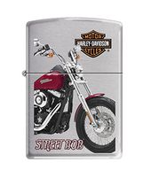 Zippo Harley-Davidson Street Bob Brushed Chrome Pocket Lighter
