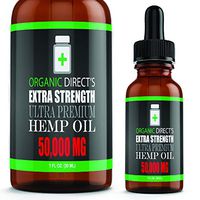 Hemp Oil (2 Pack :: 50,000mg Each) Pain Relief Anxiety Relief Sleep Support :: Organic - Hemp Extract Supplement