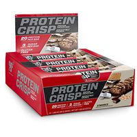 BSN Protein Crisp Bar by Syntha-6, Low Sugar Whey Protein Bar, 20g of Protein, NEW FLAVOR-S'mores, 12 Count