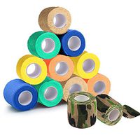 PartyYeah Pack of 12 Non-Woven Self Adhesive Wrap Bandages, Strong Elastic Self Adherent Cohesive Tape Bandages Rolls