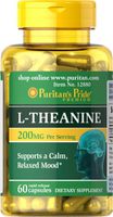 Puritan's Pride L-Theanine, 60 Capsules, 30 Servings, 200mg Per Serving