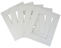 50 set of 11x14 White Photo Mats for 8x12 + backing + bags