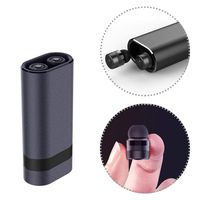 Mini Wireless Bluetooth 5.0 Earbuds Headphone, IPX5 Waterproof Invisible in-Ear Headset Sport 3D Stereo Surround Headphone Noise Cancelling Earpiece for iPhone Android Samsung - 1 Pair (Black)