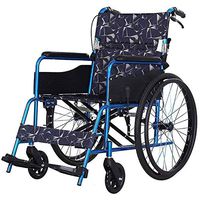 CHENJIU Lightweight and User-Friendly Wheelchair Lightweight Folding Frame, Flight Attendant Wheelchair, Portable Transport Chair,Flowercloth