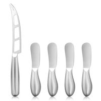 EAGMAK Cheese Knives, 5-Piece Cheese Spreader Knife Cheese Knife Set Stainless Steel Spreader Knife Set Butter Spreader Multipurpose Butter Knives