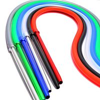Okway Hookah Hose with Aluminum Handle,71 Inch,Food Grade Silicone Hose,with Spring to Prevent Hookah Hose Flexion (red)