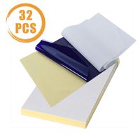 Quacoww 32 Sheets Tattoo Transfer Paper, Tattoo Supplies Thermal Stencil Paper, DIY Tattoo Tracing Paper for Tattoo Art, A4 Size
