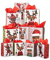 The Lakeside Collection 20-Pc. Festive Animal Gift Bag Set