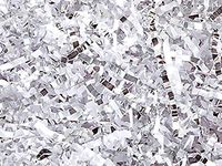 Crinkle Cut Gift Shred Filler - 10 LB - White and Silver