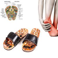 Women And Men Massage Slippers In Natural Stone,Black,4142Yards(27Cm)