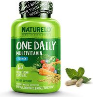 NATURELO One Daily Multivitamin for Men - with Whole Food Vitamins & Organic Extracts - Natural Supplement - Best for Energy, General Health - Non-GMO - 60 Capsules | 2 Month Supply