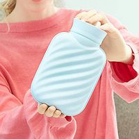 Ybriefbag Hot Water Bottle Kettle with Lid Large Capacity Water Hand Warmer Hand Warmer (Color : Blue, Size : 540ML)