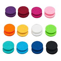 LovelyCharms Diffuser Necklace Refill Replacement Pads For 30mm Aromatherapy Essential Oil Locket Necklace(24Pcs)