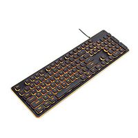 Lyperkin Wired Keyboard Backlit Pro Gaming USB Keyboard Colorful Crack LED Illuminated Wired PC Rainbow Gaming Keyboard Compatible with 2000 / XP/Vista/Win 7 / Win8 / Vista Mac OS, Ect