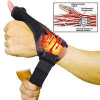 Thumb Brace Splint, Broken Finger Splint with Wrist Support Spica, Carpal Tunnel Pain Relief Adjustable and Breathable for Arthritis and Tendinitis Man - Women