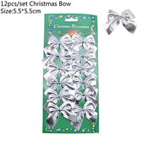 50pcs Merry Christmas Tags Kraft Paper Card Gift Label Tag DIY Hang Tags Gift Wrapping Decor Gift Card Christmas Favors Supplies,12pcs 5cm Bow2