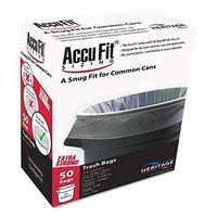 AccuFit H7450TCRC1 Can Liners, 44 gal, 0.9 mil, Clear, 37" x 50", Box of 50