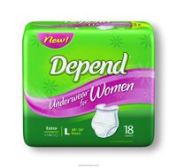 Depend Protective Underwear for Women and Men, Depend Super Pl F Pant Lg, (1 CASE, 64 EACH)