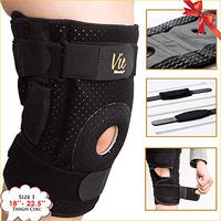 Patella Stabilizing Knee Brace - Newly Engineered Knee Braces with Enhancement on Flexibility, Extra Supportive, Non-Slip and Non Bulky - Vie Vibrante fits 18"-22.5" Thigh Circumference, Black