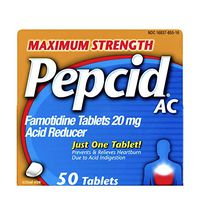 Pepcid AC Maximum Strength with 20 mg Famotidine for All-Day Heartburn Prevention & Relief, 50 ct.