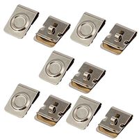 uxcell 10Pcs Silver Tone Metal AA CR2 Battery Positive Negative Contact Plate Clip