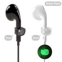 Mband2 Extra Pack B&W-Transparent - Cable Winder Earbud Extension Magnetic Headphone Wire Organizer Adhesive Shirt Neckband