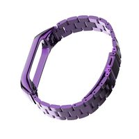 QingZhou Xiaomi Mi Band 3/4 Bracelet Strap,Stainless Steel Wristband Replacement for Xiaomi 3/4 Smartwatch Wristbands Replacement Accessaries Straps Bracelets for Mi3 / Mi4 (6 Colors,Optional)