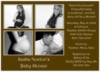 Four Me? in Chocolate Baby Shower Invitations - Set of 20