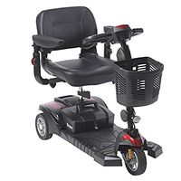 Drive Medical Scout DST 3-Wheel Travel Scooter, Red and Blue