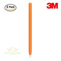 2 x Packs SopiGuard 3M Vinyl Sticker Skin for 2nd Gen Apple Pencil 2 (3M Matte Orange)