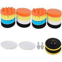 Sorrento Crafts Car Foam Drill Polishing Pad Kit 22 PCS, 3 Inch(80mm) Buffing Pads Sponge Pads Kit for Car Sanding, Polishing, Waxing, Sealing Glaze (Style 1)
