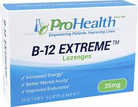 ProHealth B-12 Extreme (35 mg, 30 lozenges) - High Potency Vitamin B12 Supplement | Methylcobalamin, Dibencozide, Cyanocobalamin, Hydroxocobalamin | Caffeine Free | Gluten Free | Vegan