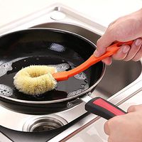 Xisheep Easter Day Home Décor ， Kitchen Brush Kitchen Non-Stick Skillet Brush Oil Dishwashing Cleaning Bowl Palm Brush Kitchen Dining Bar - Orange