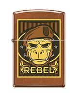 Zippo Custom Lighter Design Rebel Ape Reg Toffee Windproof Collectible - Cool Cigarette Lighter Case Made in USA Limited Edition & Rare