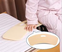 LUCKYYAN Curved Transfer Board for Wheelchair Users - High Toughness Green Resin Slide Board with 220kg Weight Support - Wheelchair to Bed Handling Aids for Handicapped Patients - 68×21×0.8cm