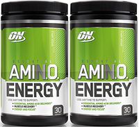 Optimum Nutrition Essential Amino Energy, Pack of Two 30 Servings (Green Apple 2 x 30 servings)