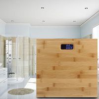 Nesee Bamboo Bathroom Scale, Body Scale, Weight Scale, Eco-Friendly, Stylish Design,Maximum Weight 400 Pounds（Ship from US）