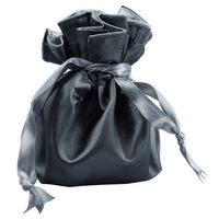 Reversible Satin Jewelry Pouch Gray / Silver Wedding Bridal Shower Favor Gift Bag 9"