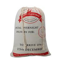 Christmas Bag Santa Sack Canvas Bag For Gifts Santa Sack Special Delivery Extra Large Size 27.6"x19.7" (White Pattern 3)