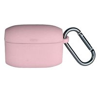 MOGOI Earbuds Silicone Case for Elite Active 65t, Full Protective Durable Shockproof Drop Proof, Protective Accessories Skin Soft and Flexible, Keychain Nonslip Carabiner - Pink