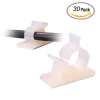 Copapa Adjustable Cable Clips Adhesive Cable Clips, Wire Clips, Car Cable Organizer, Cable Wire Management, Drop Cable Clamp Wire Cord Tie Holder for Car, Office (Medium, White)