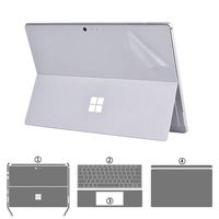XISICIAO 4-in-1 Premium Full Body Protective Skin Sticker Decals for Microsoft Surface Pro 6 (2018 Release) Surface Pro 5 2017 Version 12.3-Inch [Top + Bottom + Palm Rest] (Semi-matt Crystal 4-in-1)