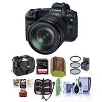 Canon EOS R Mirrorless Digital Camera RF 24-105mm F4 L is Lens - Bundle with Camera Case, 64GB SDXC U3 Card, Spare Battery, 77mm Filter Kit, Cleaning Kit, Mac Software Package, and More