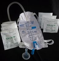 Urinary Incontinence Kit -One-Week, 7-Condom Catheters Self-Seal External 36mm (LARGE), + Premium Leg Bag 1000ml Tubing, Straps & Fast and Easy Draining.