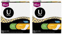 U by Kotex Lightdays Absorbent Liners Pantiliners, Unscented, Long, 96 Count. 2 Pack. (Includes 2 Packages Total So You Are Getting 192 Panty Liners Total.)