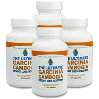 Ultimate Garcinia Cambogia + Potassium 1000mg per V-Cap (240 Capsules) 4 Bottles