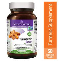 Turmeric Curcumin Supplement, New Chapter Turmeric Supplement, One Daily, Joint Pain Relief + Supercritical Organic Turmeric, Black Pepper Not Needed, Non-GMO, Gluten Free – 30 Count (1 Month Supply)