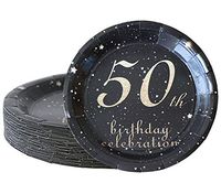 50th birthday decorations party supplies set,50th birthday gifts for women or men, 50 piece paper plates,9 x 9 Inches. (50)