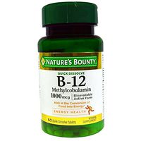 Nature's Bounty B-12 1000 mcg Microlozenges 60 ea (Pack of 2)
