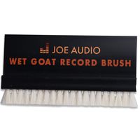 Premium Wet-Goat Natural fine Goat Hair Ultimate LP Vinyl Audio Record Cleaner | Duster | Sweep Anti-Static Brush Device Will not Scratch Your Record Includes Storage Case - Black